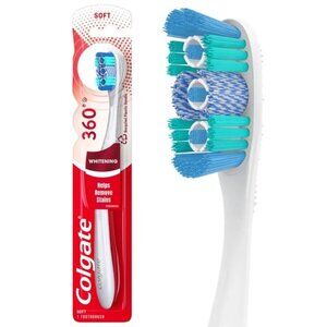 Colgate 360 Optic Full Head Toothbrush, Soft, White, 1 Count